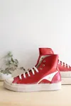 Moma Shoes Women's High Top Sneaker In Red In Red