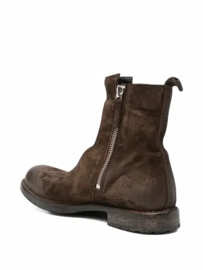 Moma Side-zip Suede Boots In Brown