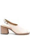 Moma Square-toe Slingback Sandals In Neutrals
