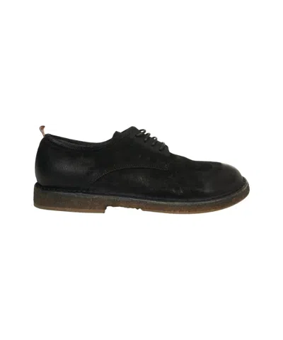Moma Suede Lace-up Shoes In Black