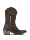 Moma Leather Ankle Boots In Brown