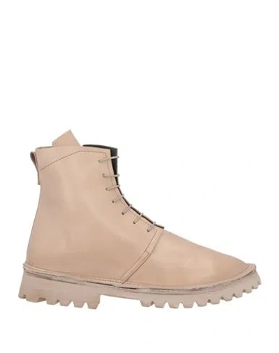 Moma Woman Ankle Boots Beige Size 8 Leather In Multi