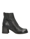 Moma Woman Ankle Boots Black Size 10 Leather In Multi