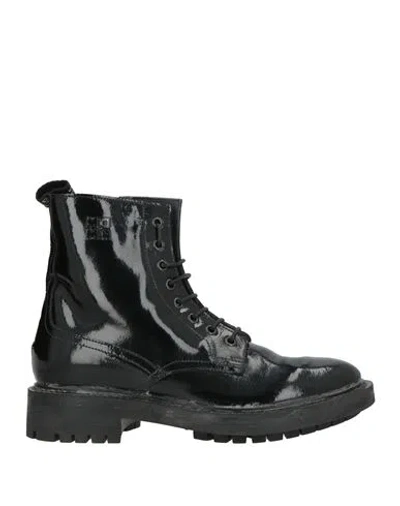 Moma Woman Ankle Boots Black Size 11 Leather
