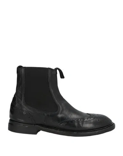 Moma Woman Ankle Boots Black Size 6 Leather
