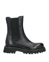 Moma Woman Ankle Boots Black Size 11 Leather In Black