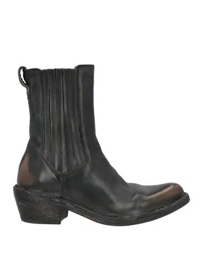 Moma Woman Ankle Boots Black Size 7 Leather