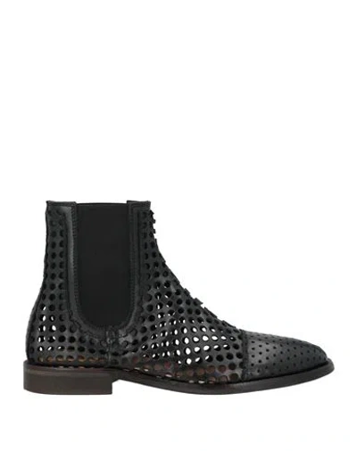 Moma Woman Ankle Boots Black Size 10 Leather