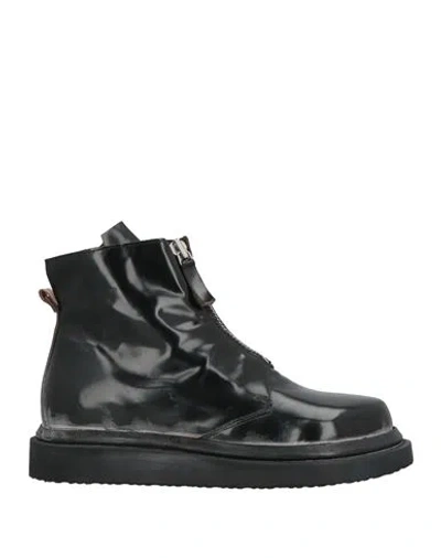 Moma Woman Ankle Boots Black Size 8 Leather