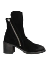 Moma Woman Ankle Boots Black Size 8 Leather
