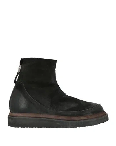 Moma Woman Ankle Boots Black Size 8 Leather