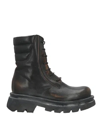 Moma Woman Ankle Boots Black Size 8 Leather