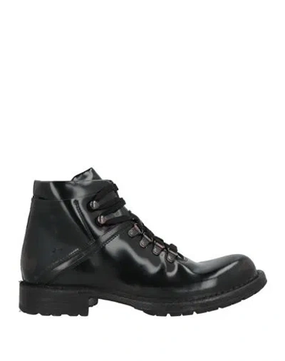 Moma Woman Ankle Boots Black Size 8 Leather