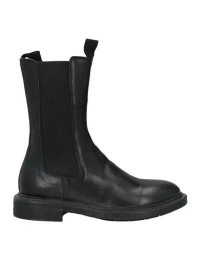 Moma Woman Ankle Boots Black Size 8 Leather