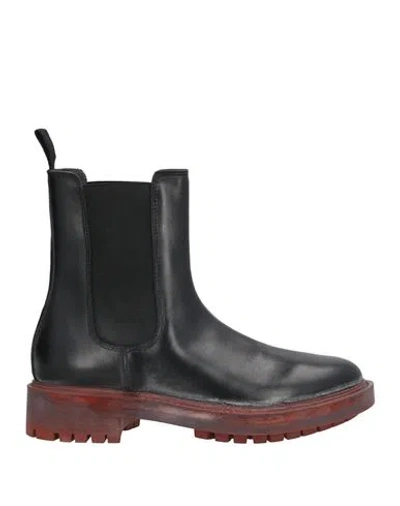 Moma Woman Ankle Boots Black Size 8 Leather