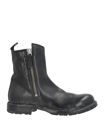 MOMA MOMA WOMAN ANKLE BOOTS BLACK SIZE 8 LEATHER