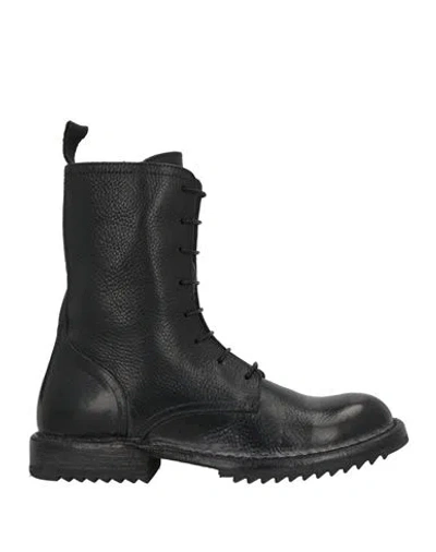 MOMA MOMA WOMAN ANKLE BOOTS BLACK SIZE 8 LEATHER
