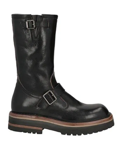 Moma Woman Ankle Boots Black Size 8 Leather