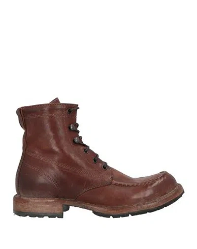 Moma Woman Ankle Boots Brown Size 5 Leather
