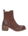 Moma Woman Ankle Boots Brown Size 11 Calfskin In Brown