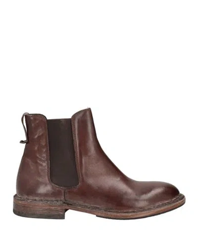 Moma Woman Ankle Boots Brown Size 8 Calfskin