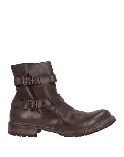 Moma Woman Ankle Boots Brown Size 8 Leather