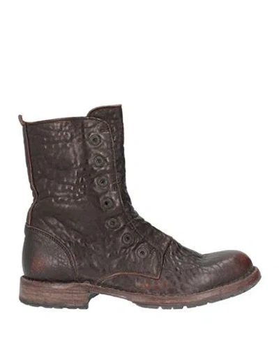 Moma Woman Ankle Boots Chocolate Brown Size 6 Leather
