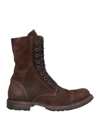 Moma Woman Ankle Boots Cocoa Size 8 Leather In Brown