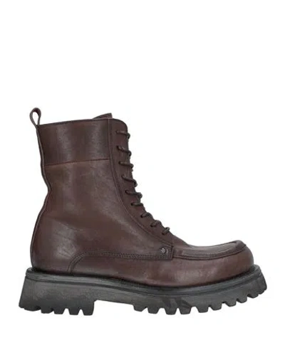 Moma Woman Ankle Boots Dark Brown Size 10 Soft Leather