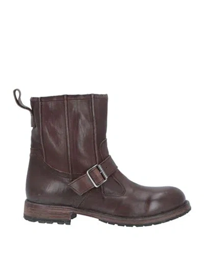 Moma Woman Ankle Boots Dark Brown Size 11 Calfskin