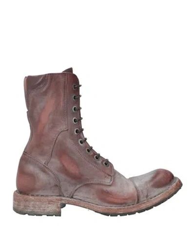 Moma Woman Ankle Boots Dark Brown Size 8 Leather