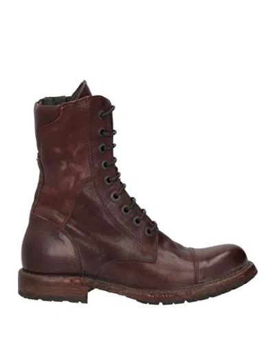 Moma Woman Ankle Boots Dark Brown Size 8 Leather