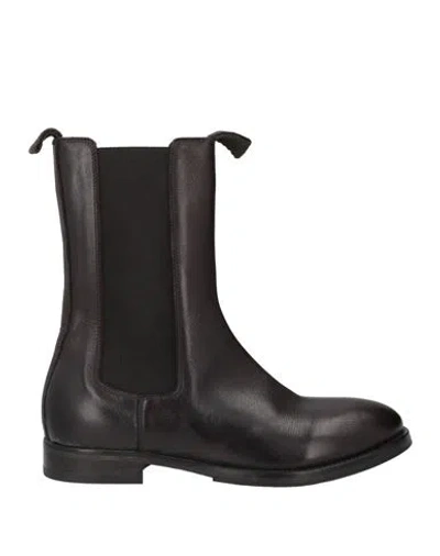 Moma Woman Ankle Boots Dark Brown Size 9 Leather