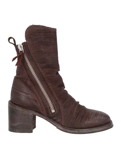 Moma Woman Ankle Boots Dark Brown Size 10 Soft Leather