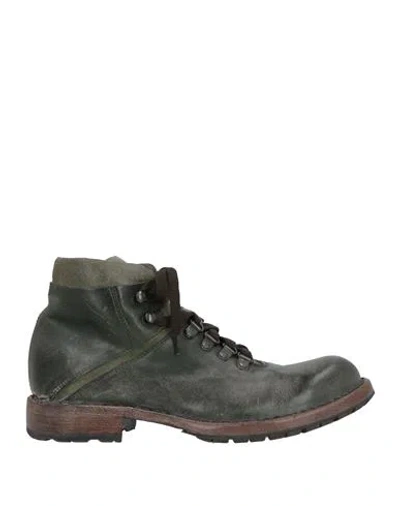 Moma Woman Ankle Boots Dark Green Size 8 Leather