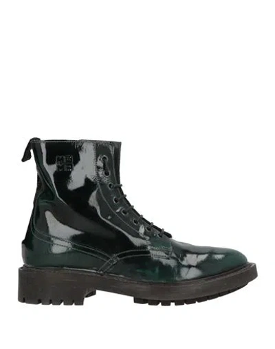 Moma Woman Ankle Boots Dark Green Size 9 Leather