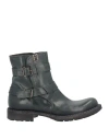 Moma Woman Ankle Boots Deep Teal Size 6 Leather In Green