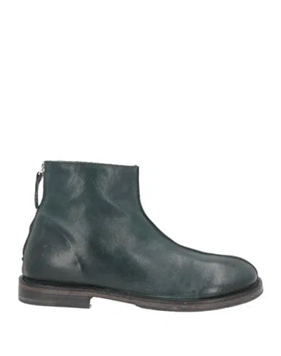 Moma Woman Ankle Boots Deep Teal Size 6.5 Leather In Green
