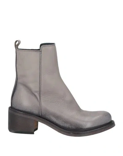 Moma Woman Ankle Boots Grey Size 11 Calfskin