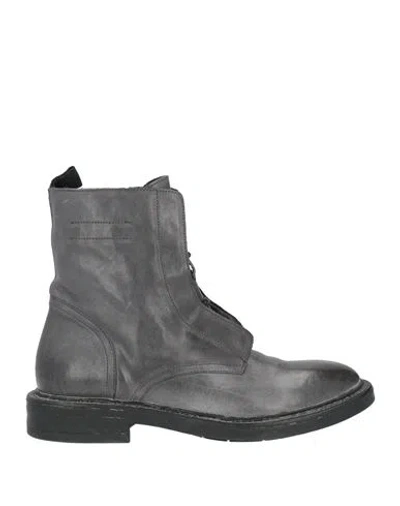 Moma Woman Ankle Boots Grey Size 7.5 Leather In Multi
