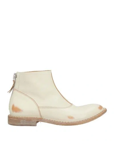 Moma Woman Ankle Boots Ivory Size 8 Leather