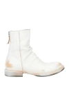 Moma Woman Ankle Boots Ivory Size 8 Leather In White