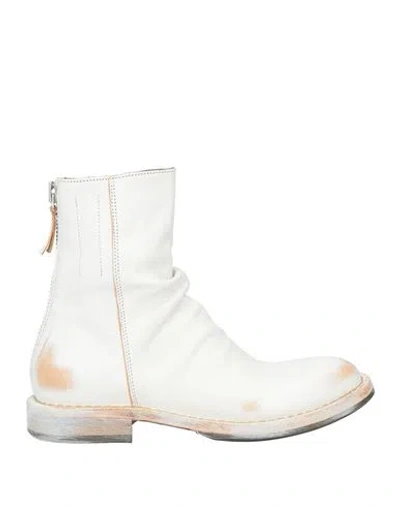 Moma Woman Ankle Boots Ivory Size 8 Leather