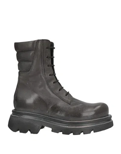 Moma Woman Ankle Boots Lead Size 6.5 Leather In Gray
