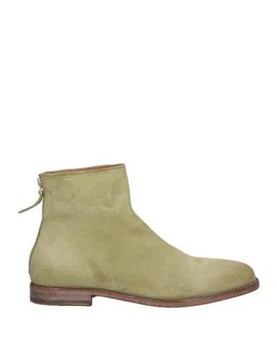 Moma Woman Ankle Boots Light Green Size 8 Leather