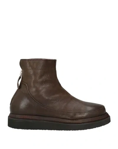 Moma Woman Ankle Boots Military Green Size 8 Leather