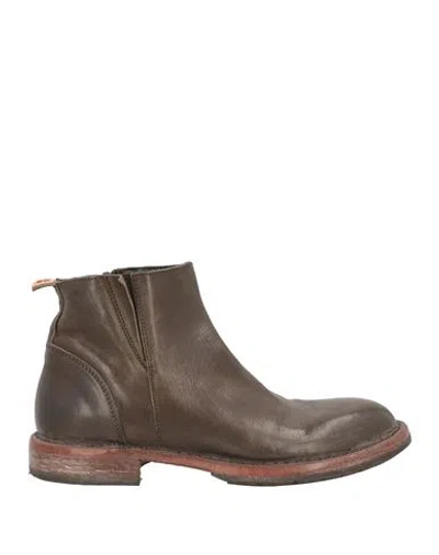 Moma Woman Ankle Boots Military Green Size 8 Leather