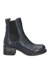 Moma Woman Ankle Boots Navy Size 7 Leather In Blue
