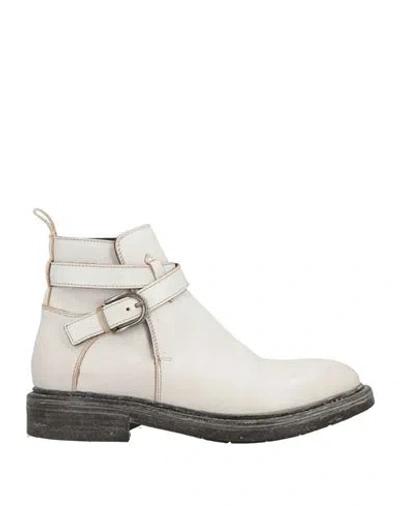 Moma Woman Ankle Boots Off White Size 11 Leather