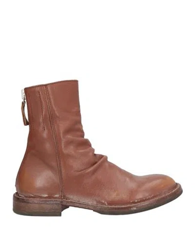 Moma Woman Ankle Boots Tan Size 7 Leather